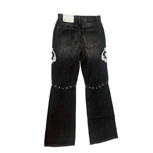BDG Urban Outfitters '90s Free Mid-Rise Bootcut Jean Black Embellished 28 NWT - Picture 2 of 7